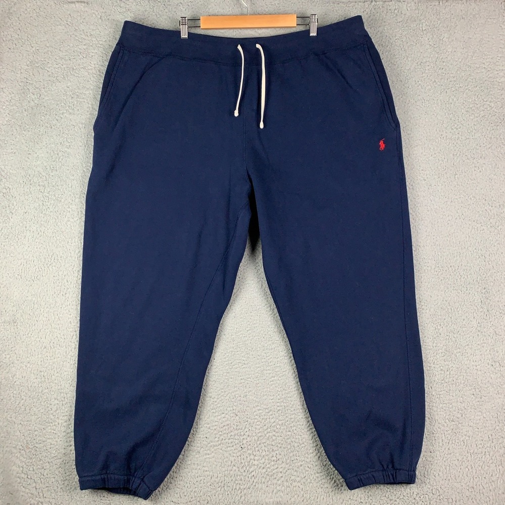 Polo Ralph Lauren Jogger Sweatpant Mens 4XLT Navy Fleece Drawstring Lounge Sport